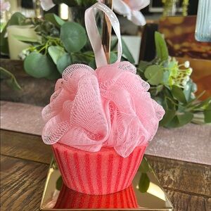 Nectar Pink and Red Cupcake Bath Sponge